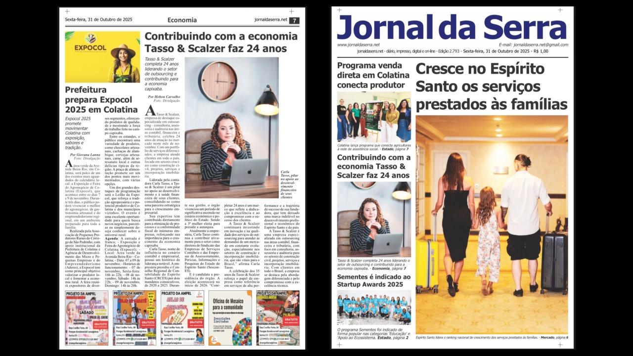 Tasso & Scalzer Completa 24 Anos Liderando o Setor de Outsourcing e Contribuindo para a Economia Capixaba